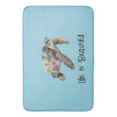 金ゴールドドリームシーカメ バスマット (正面縦)