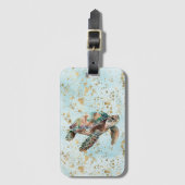 金ゴールドドリームシーカメ ラゲッジタグ (正面縦)