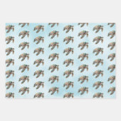 金ゴールドドリームシーカメ ラッピングペーパーシート (正面)