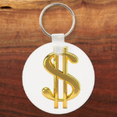 金ゴールドドル記号キーチェーン キーホルダー (正面)