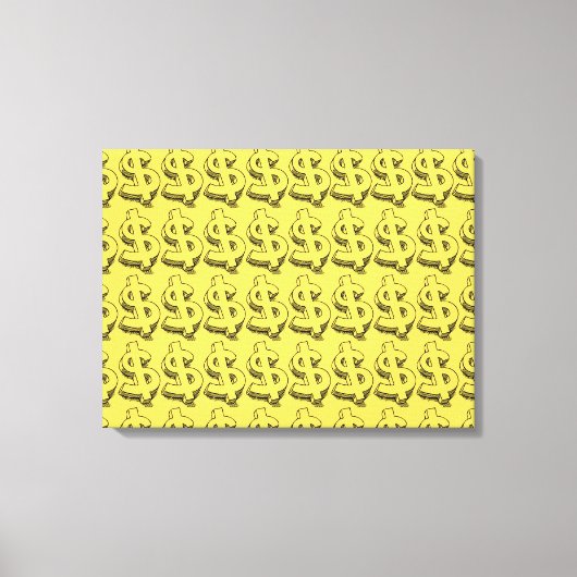 金ゴールドドル キャンバスプリント (正面)