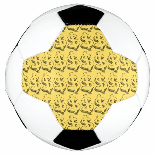 金ゴールドドル サッカーボール (正面)
