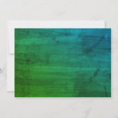 金ゴールドドレエレガントスダイヤモンドグリーンスウィート16 招待状 (裏面)