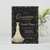 金ゴールドドレスダイアモンズブラッククインセアニラ 招待状 (スタンド正面)
