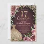 金ゴールドドレスダイアモンズブルゴーニュバラクインセアニラ 招待状 (正面)