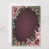 金ゴールドドレスダイアモンズブルゴーニュバラクインセアニラ 招待状 (裏面)