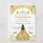 金ゴールドドレスダークスキンプリンセスキンセアニェラ 招待状 (正面)