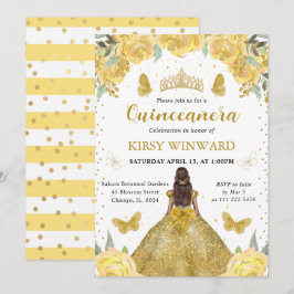 金ゴールドドレスダークスキンプリンセスキンセアニェラ 招待状