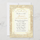 金ゴールドドレスティアラウィンターワンダーランドキンセアニェラ 招待状 (裏面)