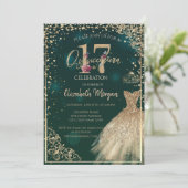 金ゴールドドレスティアラ、ダイアモンズフローラクインセアニラ 招待状 (スタンド正面)