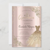 金ゴールドドレスティアラ，ダイヤモンドバラ金ゴールドキンセアニラ 招待状 (正面)
