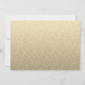 金ゴールドドレスフローラ40th誕生日40と素晴らしい 招待状 (裏面)