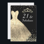 金ゴールドドレスブラック女性女子21st誕生日パーティー 招待状<br><div class="desc">金ゴールドドレスブラック女性女の子21st誕生日パーティの招待状ニッチとネストストアでマッチングコレクションを参照</div>