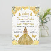 金ゴールドドレスブロンドプリンセスキンセアニェラ 招待状 (スタンド正面)