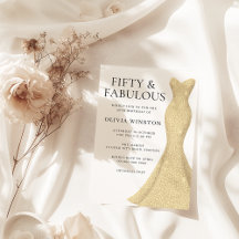 金ゴールドドレス女性50thバースデーパーティー