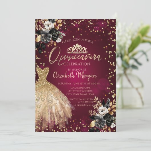 金ゴールドドレス,ダイアモンズブラックバラクインセアニラ 招待状 (スタンド正面)