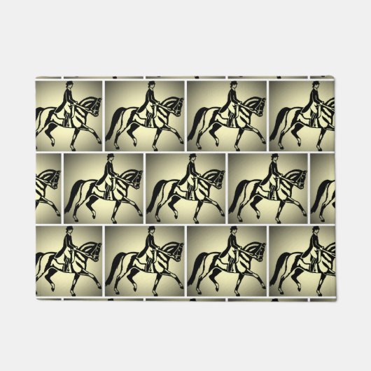 金ゴールドドレッサかわいらしージュライダー ドアマット (正面)