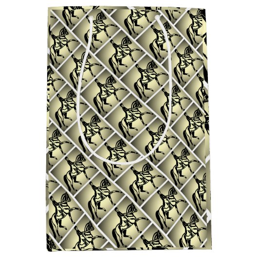 金ゴールドドレッサかわいらしージュライダー ミディアムペーパーバッグ (正面)