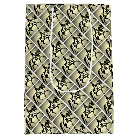 金ゴールドドレッサかわいらしージュライダー ミディアムペーパーバッグ (裏面)