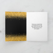 金ゴールドドレフェイクスグリッタースウィート16誕生日 カード (内部)