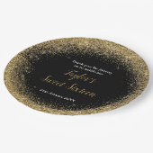金ゴールドドレフェイクスグリッタースウィート16誕生日 ペーパープレート (アングル)