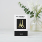 金ゴールドドローン航空図パイロット 名刺 (スタンド正面)