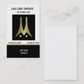 金ゴールドドローン航空図パイロット 名刺 (正面/裏面)