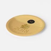 金ゴールドド中国のッグペーパーカット2018モノグラムPプレート ペーパープレート (アングル)