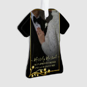 金ゴールドナイトスターフレーム結婚クリスマスの写真 オーナメント (正面)