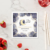 金ゴールドナイトタイムムーンベビーシャワー紙ナプキン スタンダードカクテルナプキン (インサイチュ)