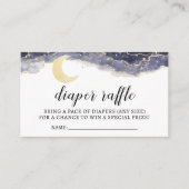 金ゴールドナイトムーンおむつ赤ちゃんシャワーカード エンクロージャーカード (正面)