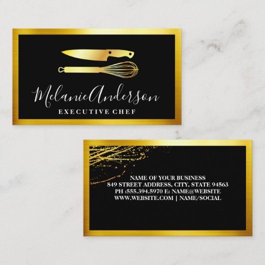 金ゴールドナイフ・ウィスク | 役員 名刺 (正面/裏面)