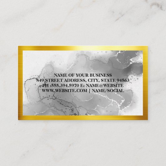 金ゴールドナイフ・ウィスク |金ゴールド縁ど 名刺 (裏面)