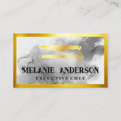 金ゴールドナイフ・ウィスク |金ゴールド縁ど 名刺 (正面)