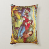 金ゴールドナゲッツアンティークシガーラベル アクセントクッション (正面(垂直))