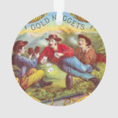 金ゴールドナゲッツアンティークシガーラベル オーナメント (裏面)