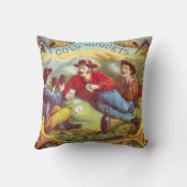 金ゴールドナゲッツアンティークシガーラベル クッション (裏面)