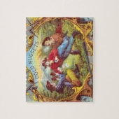 金ゴールドナゲッツアンティークシガーラベル ジグソーパズル (縦)