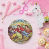 金ゴールドナゲッツアンティークシガーラベル ペーパープレート (パーティー)