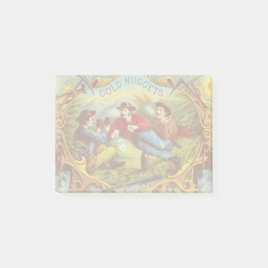 金ゴールドナゲッツアンティークシガーラベル ポストイット (正面)