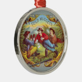 金ゴールドナゲッツアンティークシガーラベル メタルオーナメント (右)