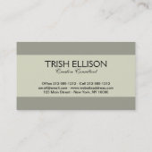 金ゴールドナゲッツアンティークシガーラベル 名刺 (裏面)