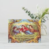 金ゴールドナゲッツアンティークシガーラベル 招待状 (スタンド正面)