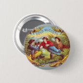 金ゴールドナゲッツアンティークシガーラベル 缶バッジ (正面&裏面)