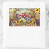 金ゴールドナゲッツアンティークシガーラベル 長方形シール (バッグ)