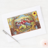 金ゴールドナゲッツアンティークシガーラベル 長方形シール (封筒)