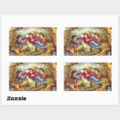 金ゴールドナゲッツアンティークシガーラベル 長方形シール (シート)