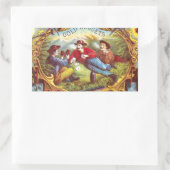 金ゴールドナゲッツアンティークシガーラベル 長方形シール (バッグ)