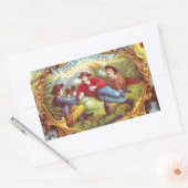 金ゴールドナゲッツアンティークシガーラベル 長方形シール (封筒)