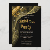 金ゴールドナゲッツ&金ゴールドスモークヴェイルクリスマス 招待状 (正面/裏面)